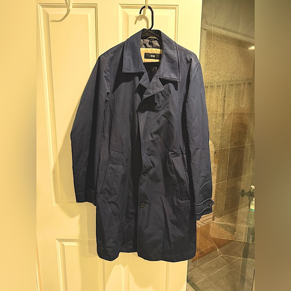 Stunning Navy Blue HUGO BOSS RAIN COAT